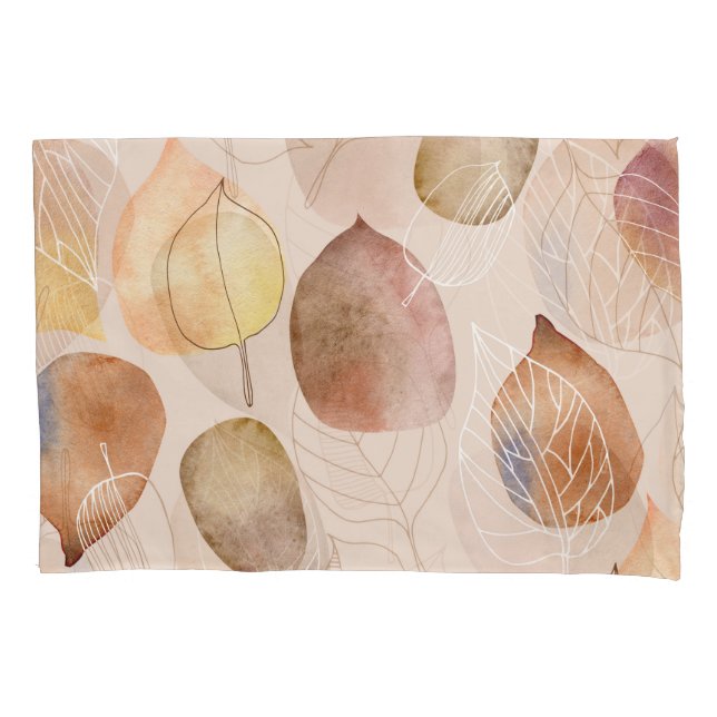 Grafikfarbenleaf-Autumn Design Kissenbezug (Vorderseite)