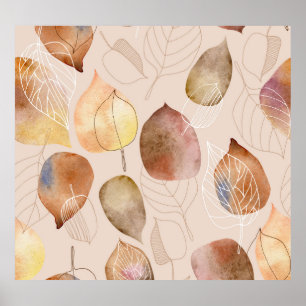 Grafikfarbenleaf-Autumn Design Poster
