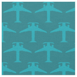 Grafikflugzeug in Aqua Blue Stoff