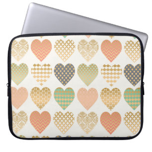 Grafikherzen moderner Trend Laptopschutzhülle