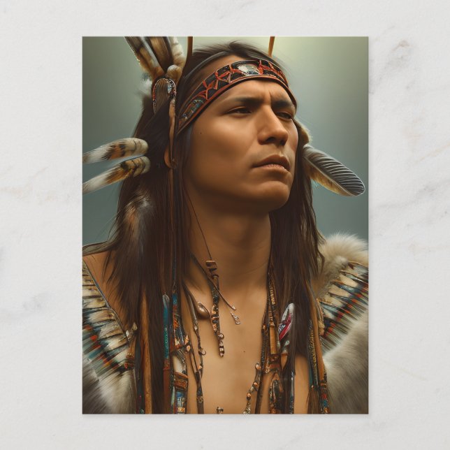 Grafikkarte für den Amerikanische Ureinwohner eine Postkarte (Vorderseite)