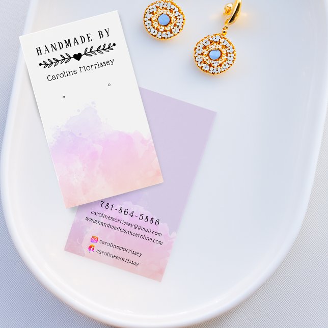 Grafikkarte für den Splash-Ohrring (Watercolor Splash Earring Display Card)