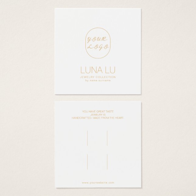 Grafikkarte für Minimalistische Haarklammern (Vorne & Hinten)