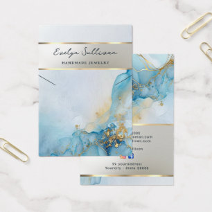 Grafikkarte mit blauer farbiger Marmorhalskette