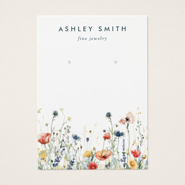 Grafikkarte mit lebendiger Wildblume (Vorderseite)