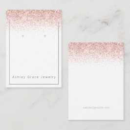 Grafikkarte mit rosa Glitzer Visitenkarte