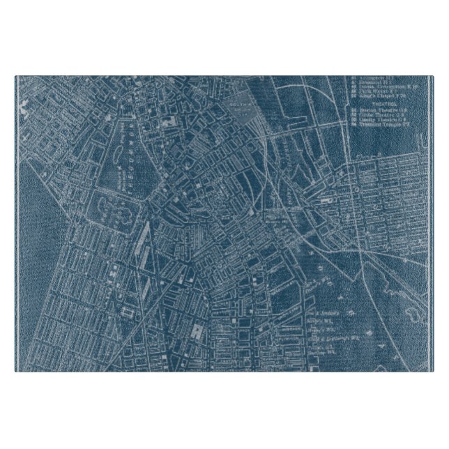 Grafikkarte von Boston Schneidebrett (Vorderseite)