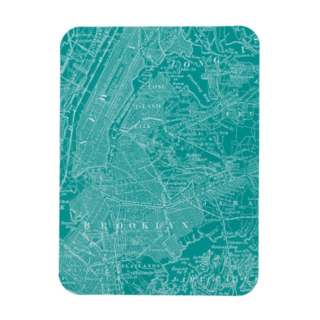 Grafikkarte von New York Magnet (Vertikal)