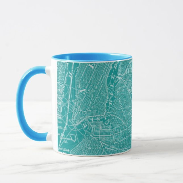 Grafikkarte von New York Tasse (Links)