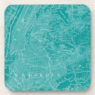 Grafikkarte von New York Untersetzer