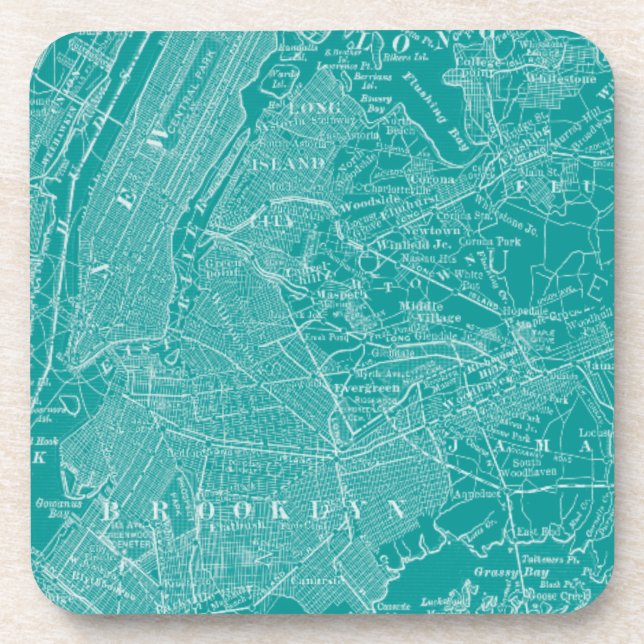 Grafikkarte von New York Untersetzer (Vorderseite)