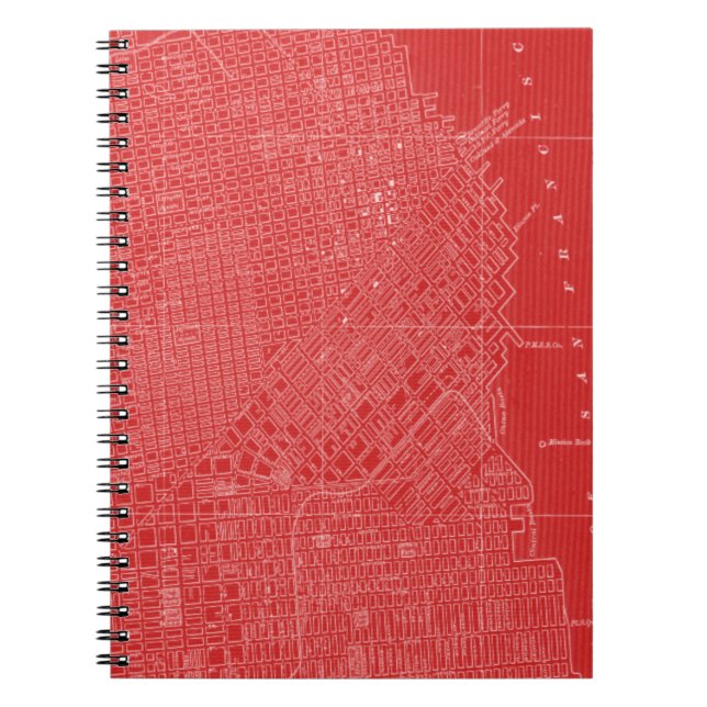 Grafikkarte von San Francisco Notizblock (Vorderseite)