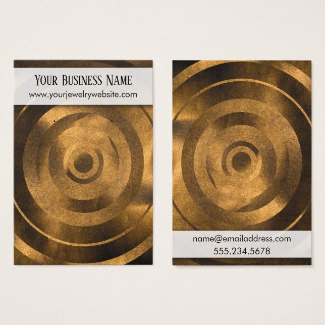 Grafikkarten für Gold Foil-Target-Ohrring (Vorne & Hinten)