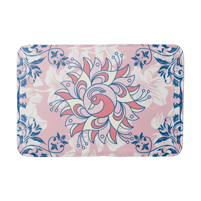 Grafikkunst, helles Leben Badematte (Vorderseite)