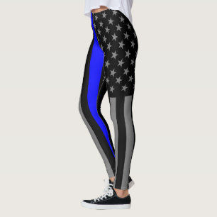 Grafikmodus für die Thin Blue Line American Flag Leggings