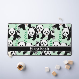 Grafikmuster von Panda Bears zur Personalisierung Schreibtischunterlage
