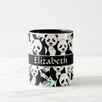Grafikmuster von Panda Bears zur Personalisierung