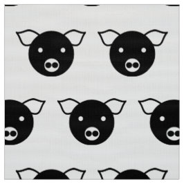 GRAFIKSCHWEINPATTER IN SCHWARZ UND WEISS STOFF