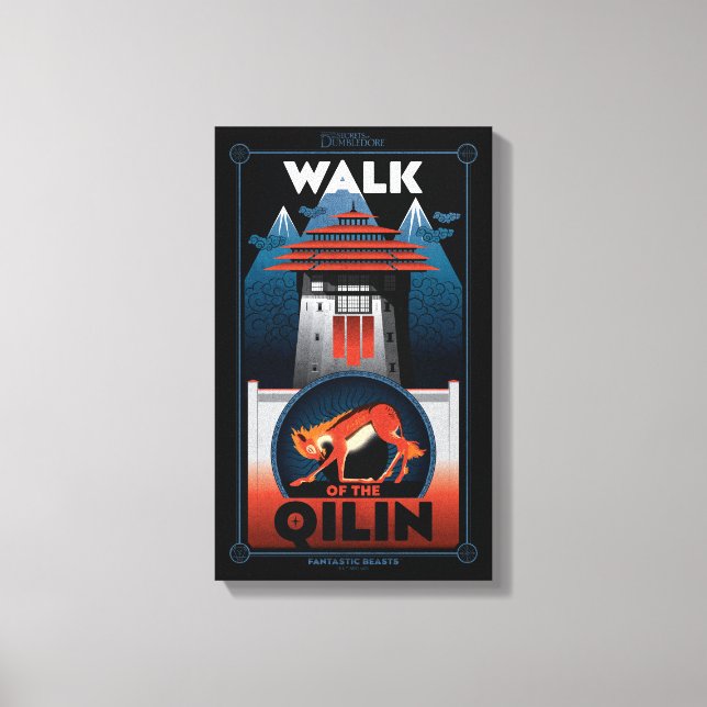 Grafikwanderung des Qilin-Gebirges Leinwanddruck (Vorderseite)