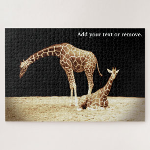 Grafisch-braunes Foto afrikanischer Giraffen,