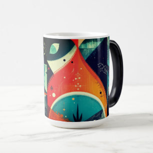 Grafische Abstraktionsmorphing-Tasse Verwandlungstasse