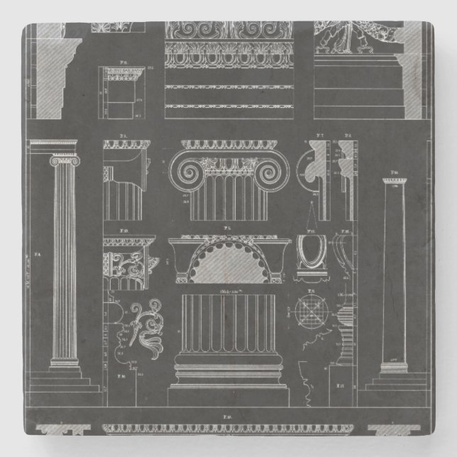 Grafische Architektur IV Steinuntersetzer (Vorderseite)