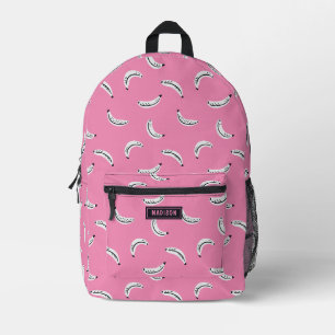 Grafische Bananen - personalisierte Bezeichnung fü Bedruckter Rucksack