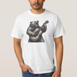 Grafische Bären spielen Gitarren Männer T-Shirt