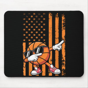 Grafische Baseball Retro Amerikanische Flagge Dabb Mousepad