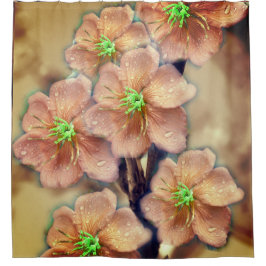 Grafische Blume Duschvorhang