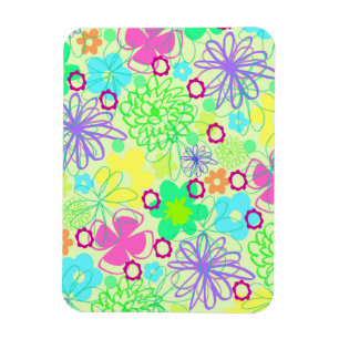 Grafische Blumen Magnet