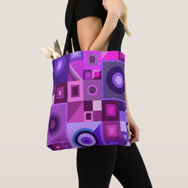 Grafische farbige Liebe zum Shoppen der Tasche (Von Nahem)