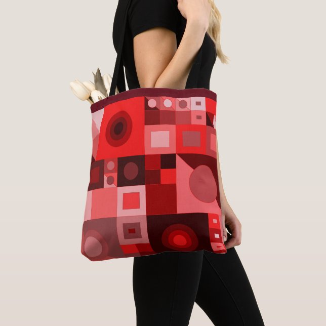 Grafische farbige Liebe zum Shoppen der Tasche (Von Nahem)
