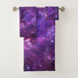 Grafische Galaxie Badezimmer Handtuchhandtuch Set