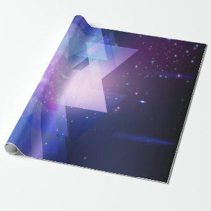 Grafische Galaxie, die Geschenk-Papier einwickelt Geschenkpapier