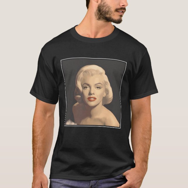 Grafische graue Marilyn T-Shirt (Vorderseite)