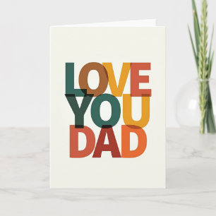 Grafische "Ich liebe dich, Papa"-Karte Karte