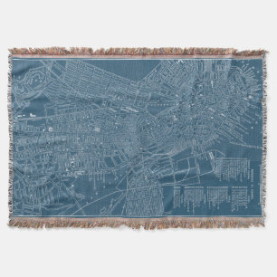 Grafische Karte von Boston Decke