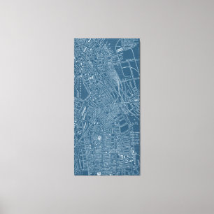 Grafische Karte von Boston Leinwanddruck
