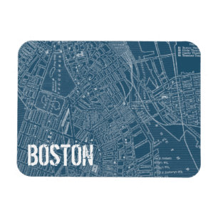 Grafische Karte von Boston Magnet