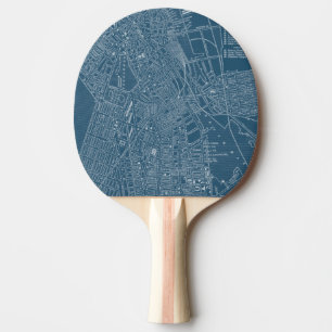Grafische Karte von Boston Tischtennis Schläger