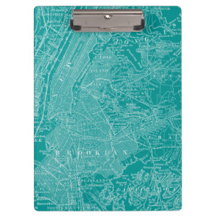 Grafische Karte von New York Klemmbrett