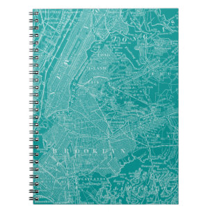 Grafische Karte von New York Notizblock