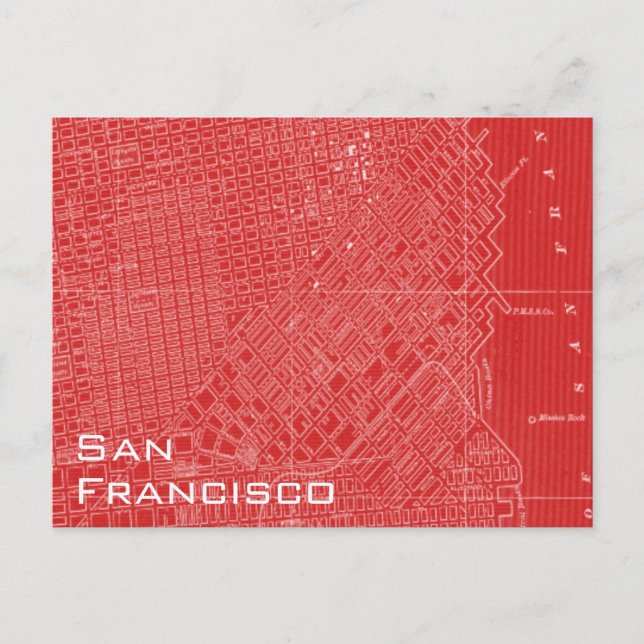 Grafische Karte von San Francisco (Vorderseite)