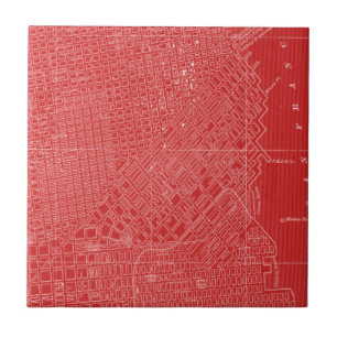 Grafische Karte von San Francisco Fliese