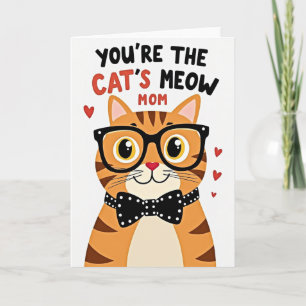 Grafische Katzen-Mama-Karte Karte