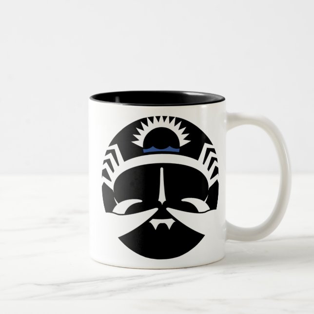 Grafische Krebserkrankung Zweifarbige Tasse (Rechts)