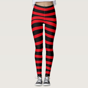 Grafische Leggings mit schwarzer Linie