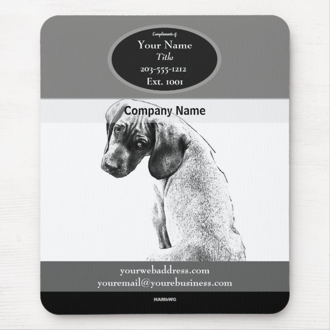 Grafische Maus-Pad für Hunde - HAMbyWG Mousepad (Vorne)
