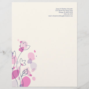 Grafische moderne Blumenblätter-Briefkopf Briefkopf